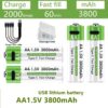 WAKAILONG USB-C Rechargeable Lithium Batteries | 1.5V AA (3800mAh) & AAA (3000mAh) | Ultra Fast Charging