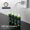 WAKAILONG USB-C Rechargeable Lithium Batteries | 1.5V AA (3800mAh) & AAA (3000mAh) | Ultra Fast Charging