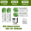 WAKAILONG USB-C Rechargeable Lithium Batteries | 1.5V AA (3800mAh) & AAA (3000mAh) | Ultra Fast Charging